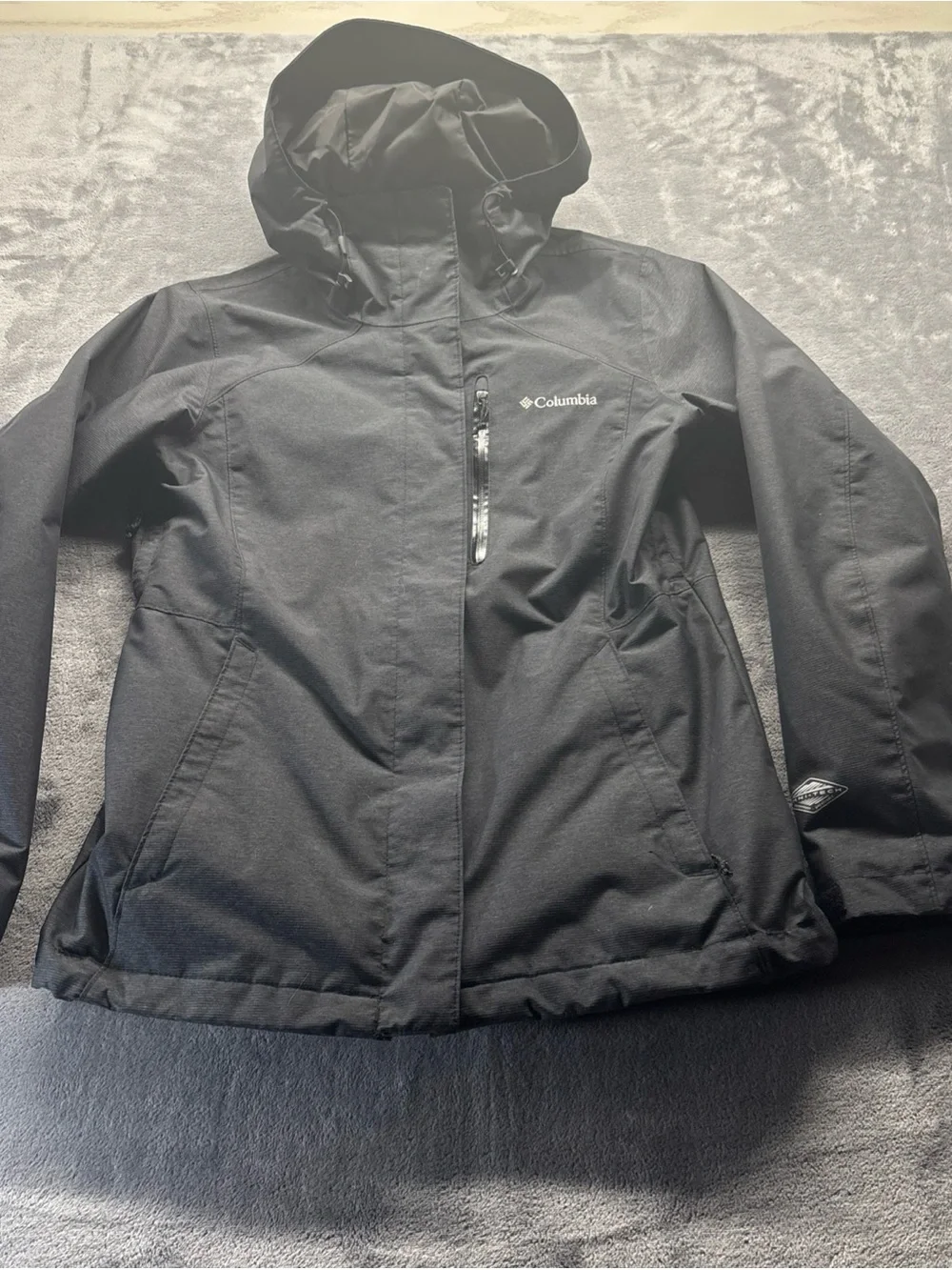 Columbia Black Women's Hooded Ski/ Rain Coat S
